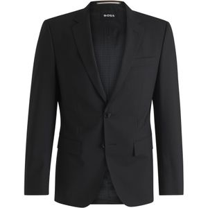 Slim-fit colbert van stretchwol