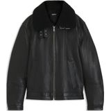 BOSS - Leren Jas - Shearling Kraag - Tijdloze Klassieker