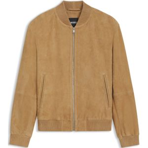 Hugo, Heren, Jassen, Beige, Maat: M Leer,