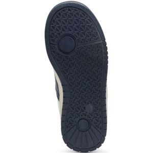 Kindersneakers van canvas en leer