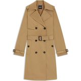 HUGO BOSS - Double-breasted Trenchcoat - Stretchmateriaal - Met Gesp