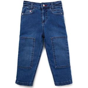 Loose-fit jeans voor kinderen van blauw stretchdenim