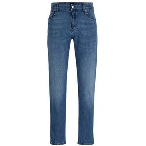 Regular-fit jeans van comfortabel blauw stretchdenim