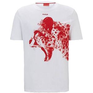 Regular-fit T-shirt van katoenen jersey met dierengraphic