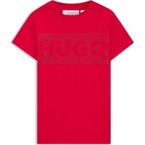 T-shirtjurk voor kinderen van katoenen jersey met logo-artwork met studs