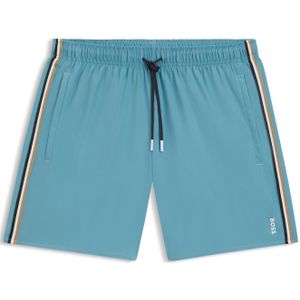 Zwemshort met kenmerkende streep en logo