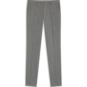 Slim-fit broek van scheerwol met microdessin