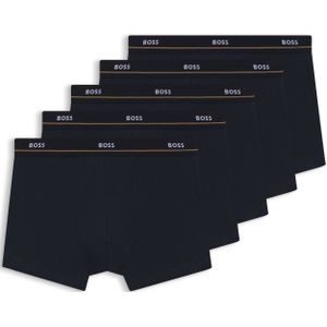Set van vijf korte boxershorts met logotailleband van stretchkatoen