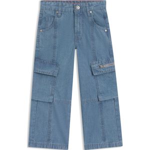Kinderjeans van blauwe katoen in cargostijl