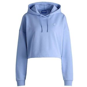 Kortere hoodie van katoenen badstof met Smiley®-logopatch