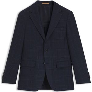Regular-fit blazer met ruitje van wol en kasjmier