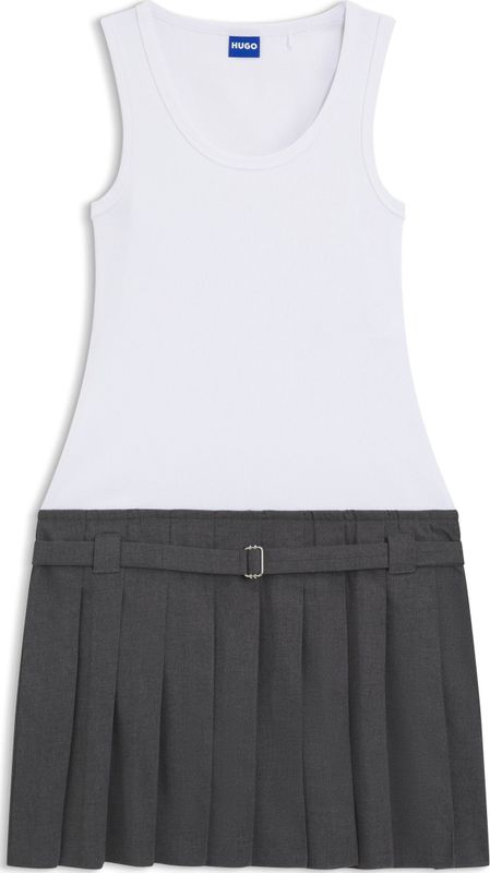 Jerseyjurk - Gelaagde Look - Color-Blocking - Katoen - Mouwloos