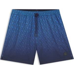 Zwemshorts met logopatch en monogramprint in kleurverloop