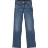 BOSS - Slim-fit Jeans - Blauw-gemarmerd - Stretchdenim