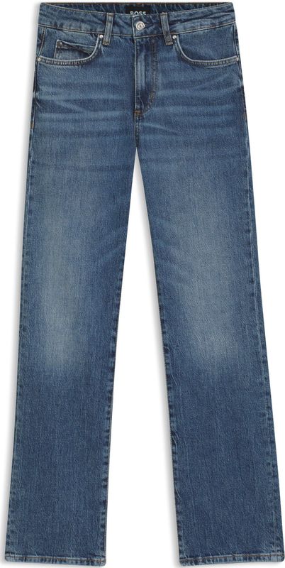 BOSS - Slim-fit Jeans - Blauw-gemarmerd - Stretchdenim