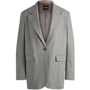 Blazer met één knoop van stretchflanel
