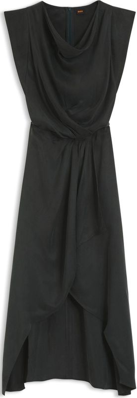 BOSSvoor vrouwen. 50553517 Dratty jurk donkergrijs (36), Casual, Synthetisch, Mouwloos / spaghettibandjes