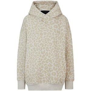Lange NAOMI x BOSS-hoodie van een katoenmix met luipaarddessin