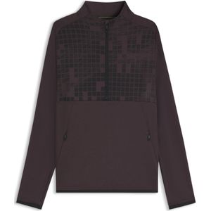 Sportief sweatshirt van sneldrogend materiaal met print en korte rits