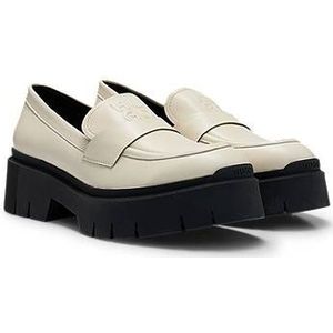 Loafers van glad leer met robuuste zool en logodetails