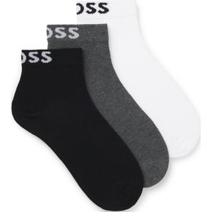 Set van drie paar korte sokken met logo’s