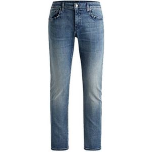 Slim-fit jeans van superzacht blauw denim