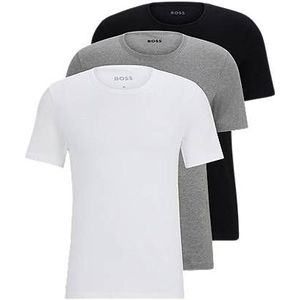 Set van drie T-shirts van katoen met logostiksel