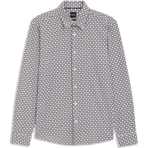 Slim-fit overhemd van een katoenmix met bloemenprint