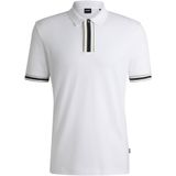 Polo van interlocked katoen met contrasterende randen