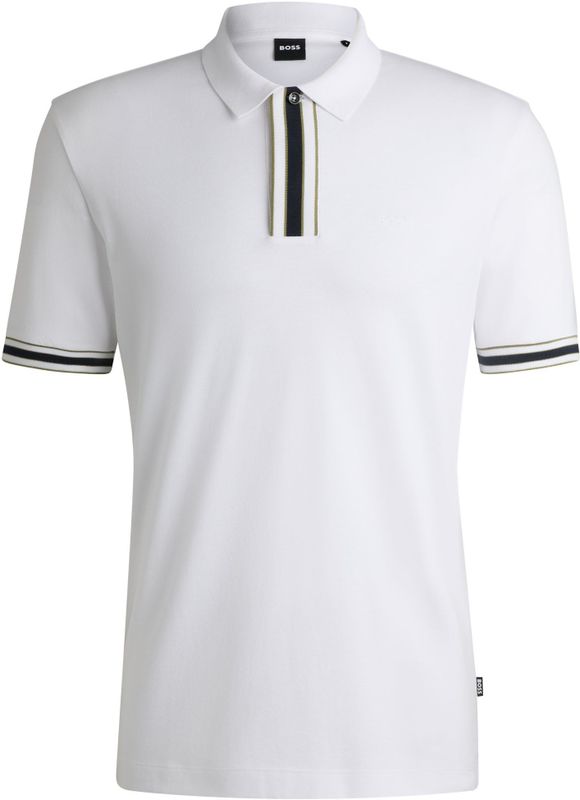 Polo van interlocked katoen met contrasterende randen