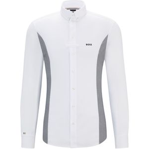 Wedstrijdshirt met gemêleerde inzetten voor de ruitersport