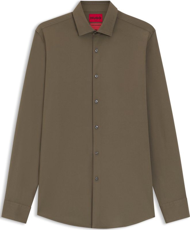 Slim-fit overhemd van stretchtwill