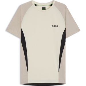 Slim-fit T-shirt van meshjersey met contrasterende inzetten