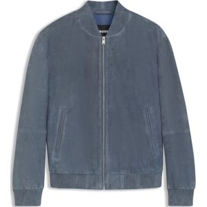 Regular-fit jas van suède