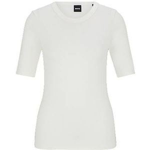Slim-fit T-shirt van een modalmix met stretch
