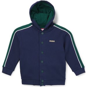 Kinderhoodie met rits, biezen en logo