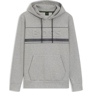 BOSS - Hoodie - Katoenmix - Blauw