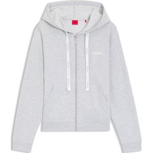 Hoodie van een katoenmix met rits en logodetail