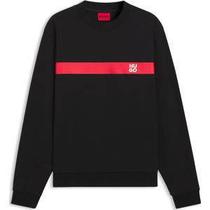 Sweatshirt van katoenen sweatstof met contrasterende streeo