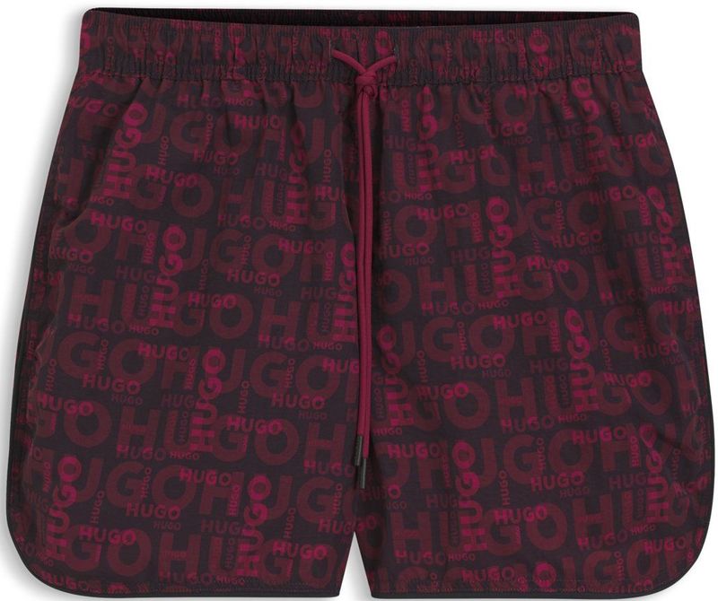 Zwemshort met afgeronde zoom en seizoensprint