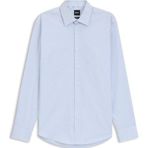 Boss - Joe Kent C1 - Overhemd - Regular Fit - Geruite Stretch-katoen