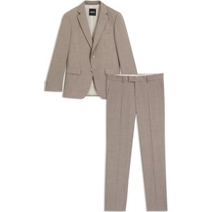 Tweedelig slim-fit pak van gemêleerde scheerwol