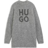 HUGO - SLOGUIS - Oversized Pullover - Effen - Wolmix