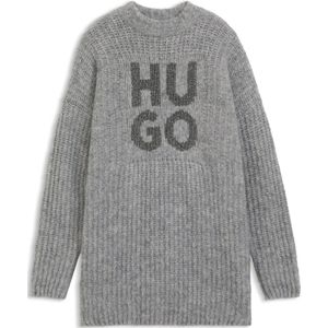 HUGO - SLOGUIS - Oversized Pullover - Effen - Wolmix