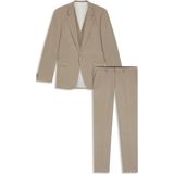 Driedelig extra slim-fit pak met microstructuur