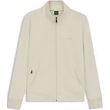 Sweatshirt van stretchkatoen met rits en logoprint