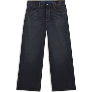 Baggy-fit jeans van denim met blauwe vintage wassing
