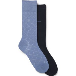 Set van twee paar sokken in standaardlengte, van een katoenmix