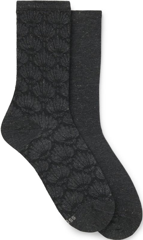 BOSS - Sokken - Katoenmix - Set van 2 Paar - Glanzend/Gestructureerd