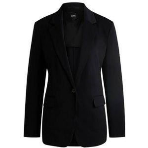 Relaxed-fit blazer van kreukbestendige stretchjersey